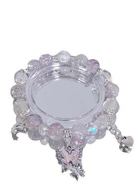 月白星紫蝴蝶手链女TNT