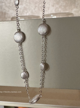 S925纯银拉丝圆形手链