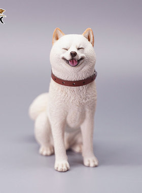 坐姿柴犬飞机微笑高端仿真树脂