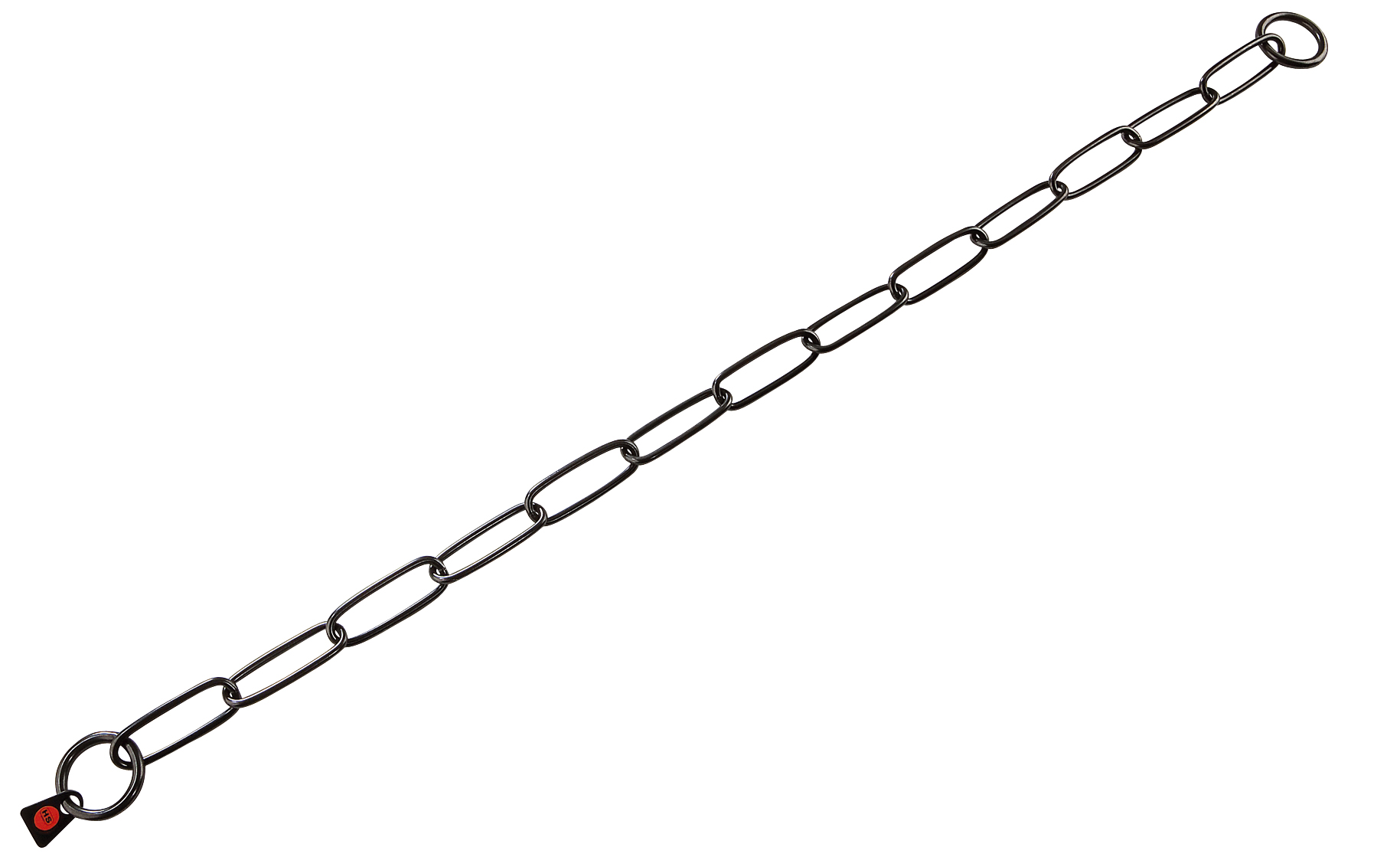 包邮德国HS HERM.SPREGER黑色长环不锈钢蛇链杜宾德牧拉布拉多P链-图3
