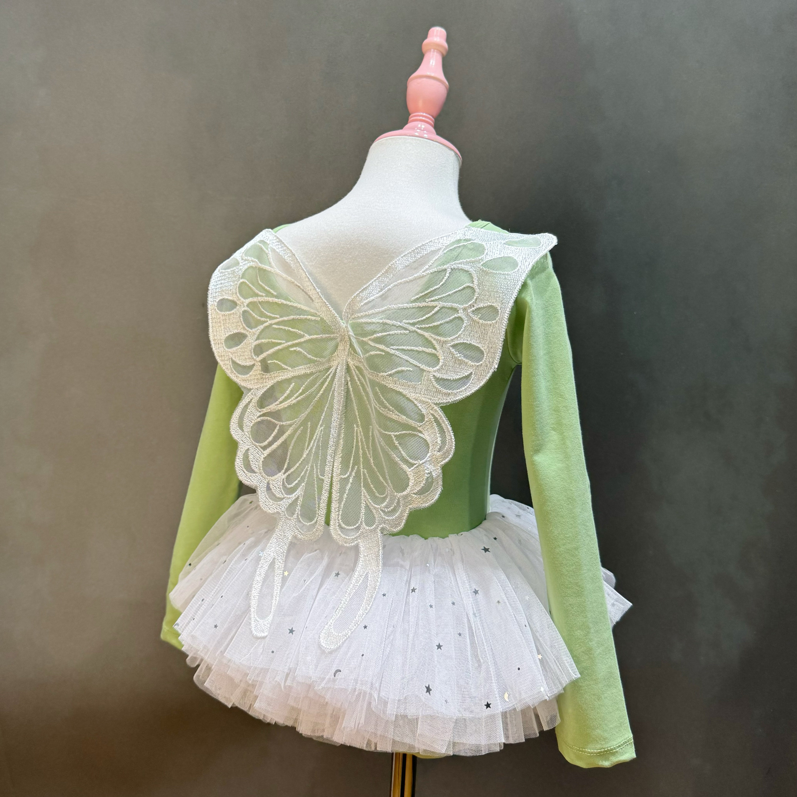 儿童女秋冬舞台可爱蝴蝶公主裙长袖舞蹈服练功裙演出服民族舞裙,淘宝优惠券,粉丝福利购,淘宝优惠卷