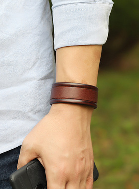 个性复古皮手环百搭休闲男女配饰