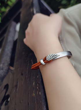 高级感男士手链时尚小众皮手环