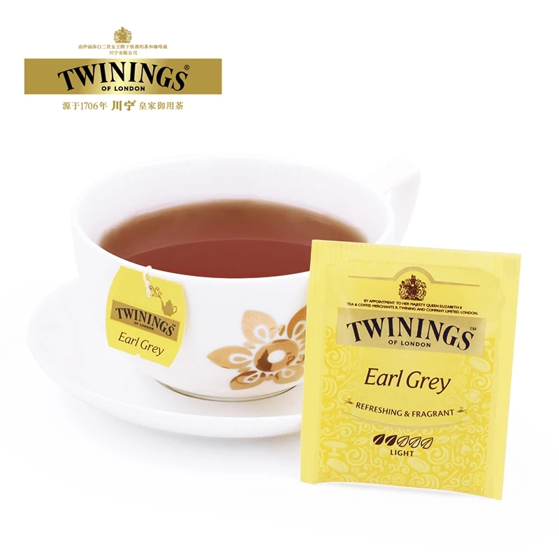 川宁豪门伯爵红茶100片包 Twinings earl grey袋泡茶包早餐红茶包-图0