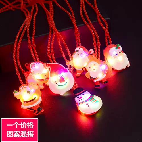 Рождественское мигающее ожерелье, детский защитный амулет, декор для детского сада, подарок на день рождения