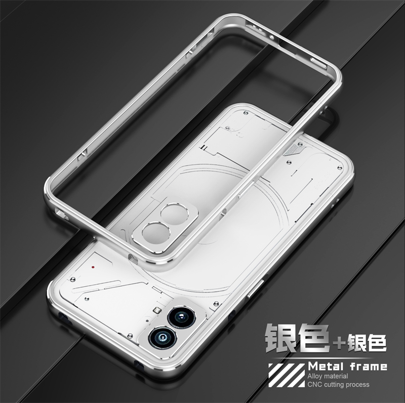 nothingphone2a手机壳Nothing Phone2金属边框phone1镜头圈全包边框保护套防摔透气散热简约铁框中框2a奢华男 - 图1