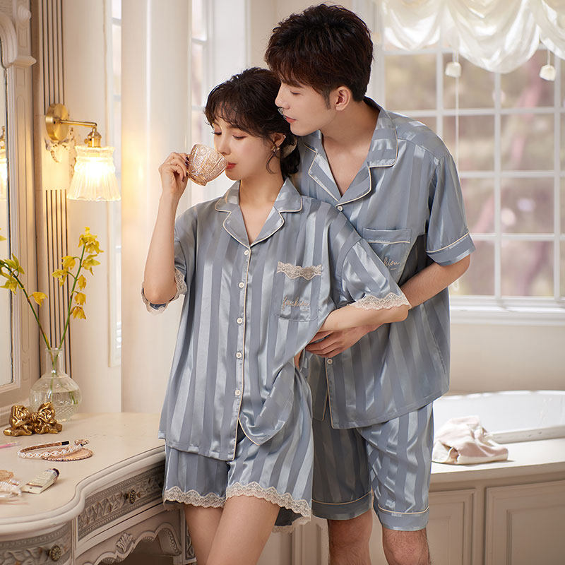 马克公主情侣夏季冰丝2022年感睡衣 马克公主睡衣/家居服套装