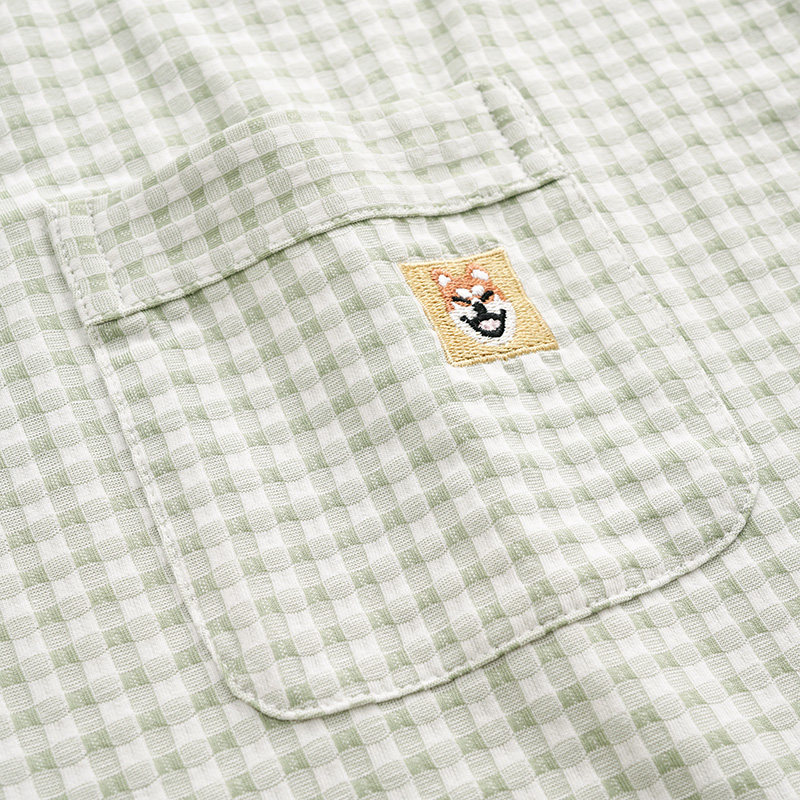 马克公主情侣夏天棉短袖格子一睡衣 马克公主睡衣/家居服套装