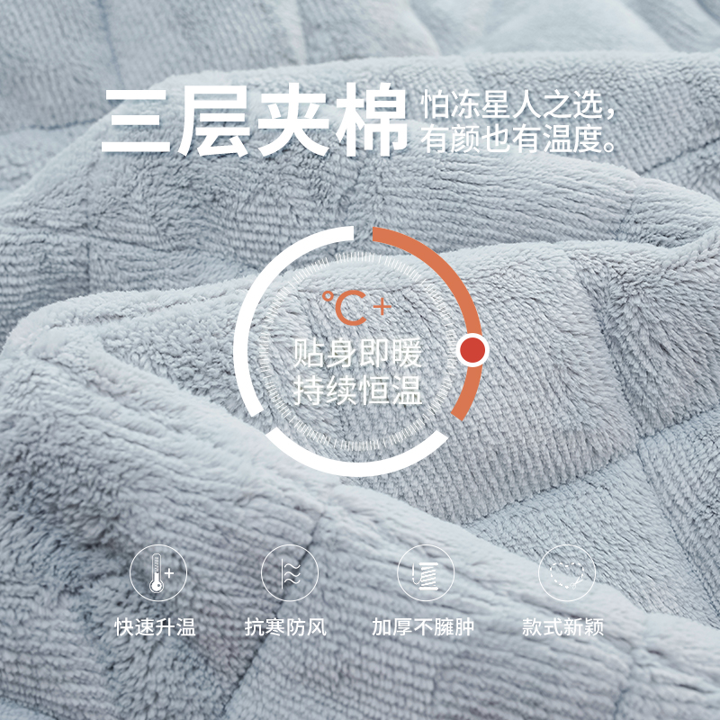 马克公主珊瑚绒情侣冬款女三层睡衣 马克公主睡衣/家居服套装