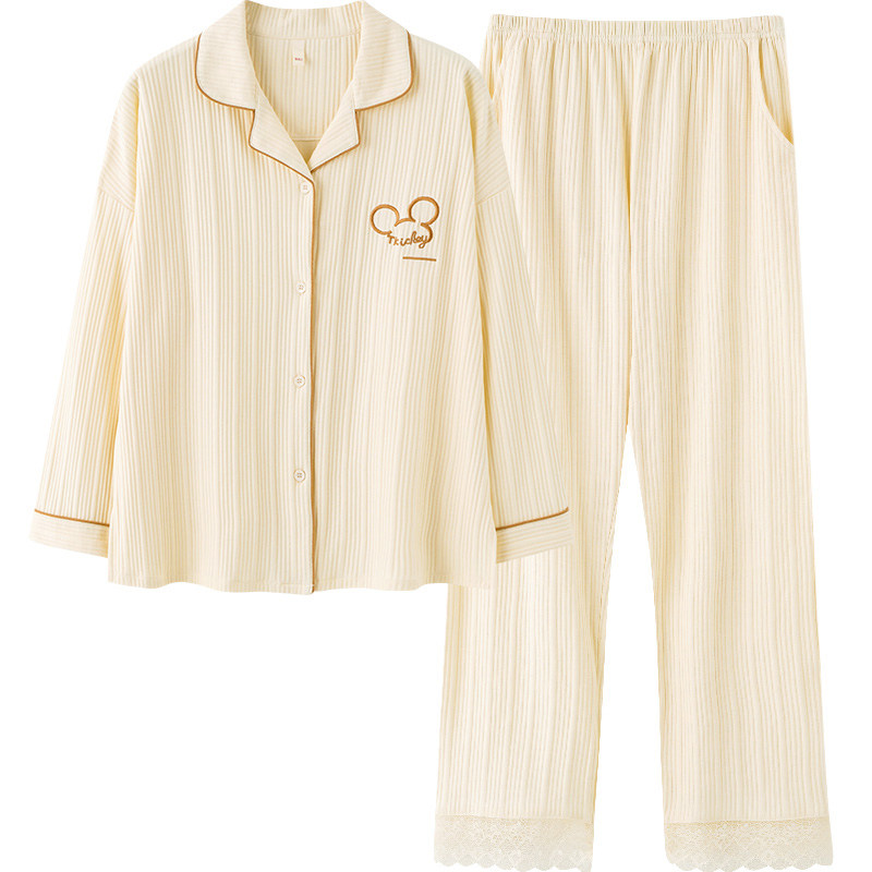 马克公主情侣春秋长袖纯棉ins睡衣 马克公主睡衣/家居服套装