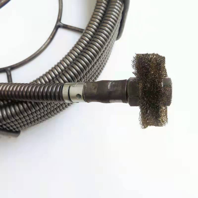 管道疏通弹簧通水泥混凝土堵塞清理锅炉管道刀头钻头钢丝刷下水道 - 图0