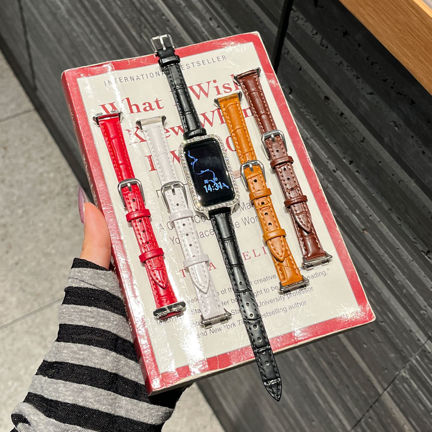 适用于华为手环10表带女款band9系列专用8NFC针扣竹节纹荣耀10皮质运动智能腕带6pro保护套壳XL高级感秋冬季 - 图0