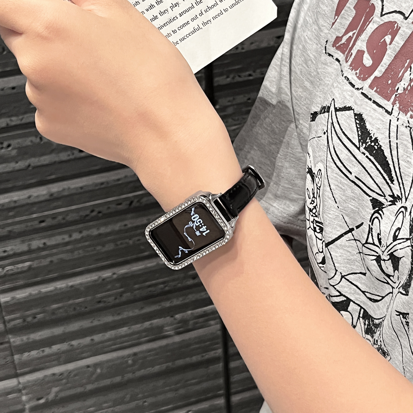 适用于华为手环10表带女款band9系列专用8NFC针扣竹节纹荣耀10皮质运动智能腕带6pro保护套壳XL高级感秋冬季 - 图2