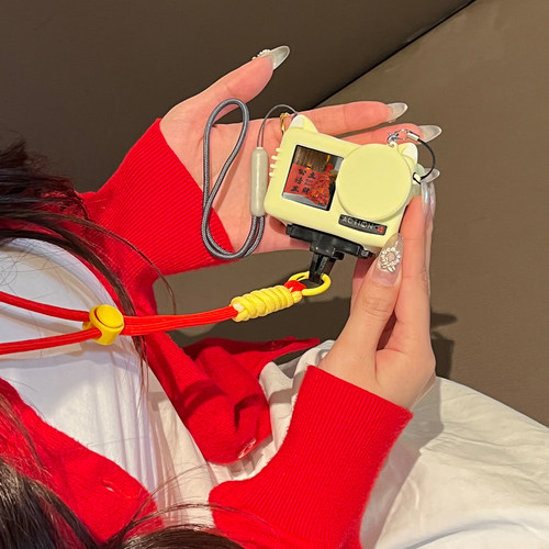 适用于大疆Osmo Action4保护套多巴胺挂绳Action4/5pro户外灵眸运动相机硅胶套机身壳防刮防蹭防尘罩相机配件 - 图0