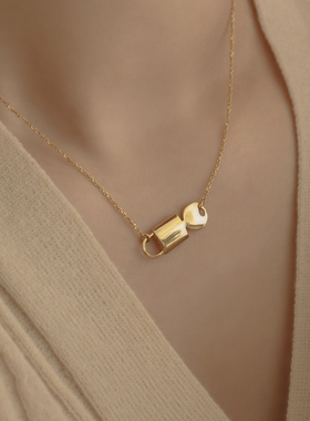 轻奢饰品韩国元素钥匙锁银链