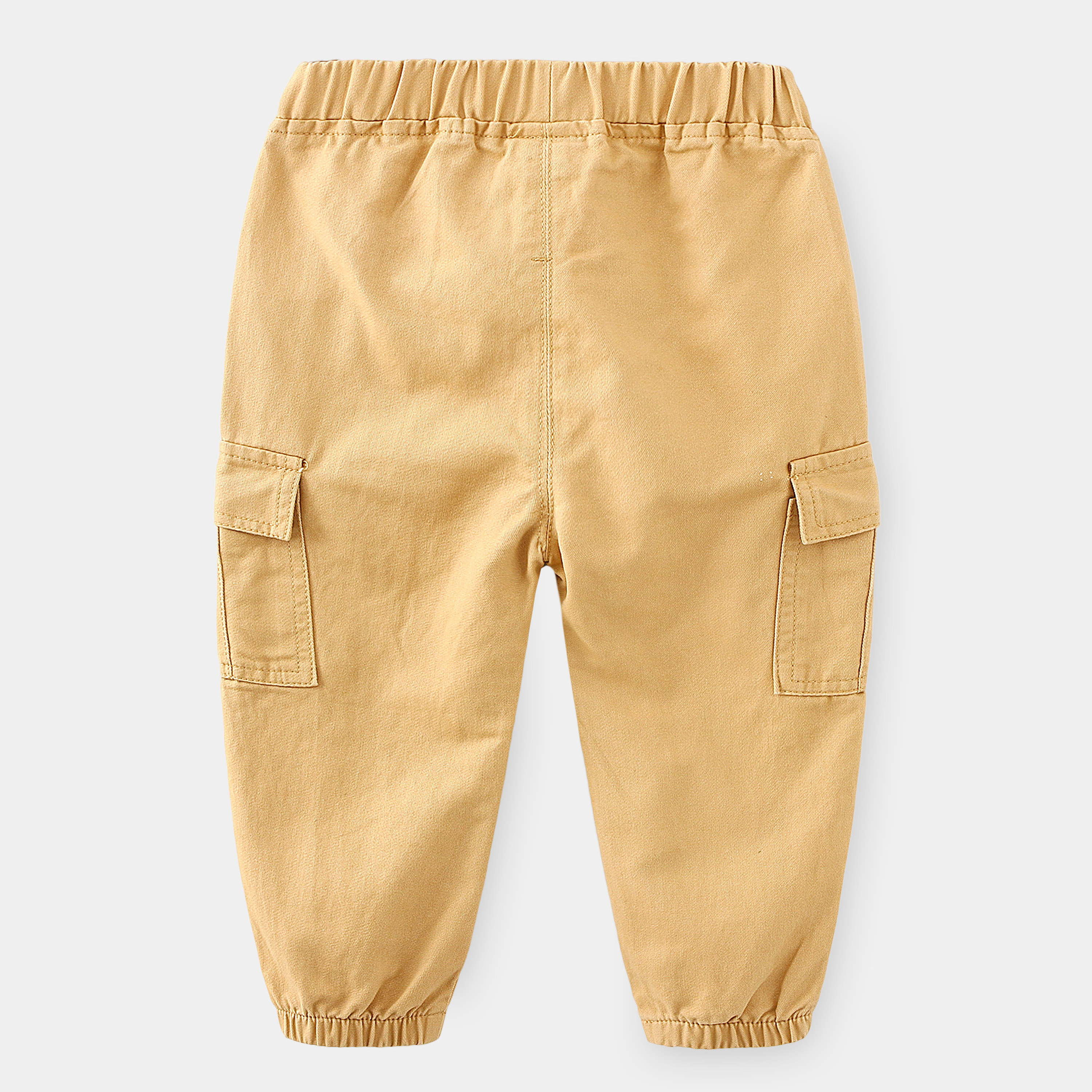 新款儿童加绒工装裤秋冬款童装休闲裤宝宝加厚长裤男童裤子束脚裤 - 图1