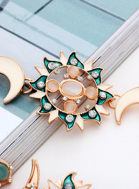 欧美风复古夸张日月手环网红同款