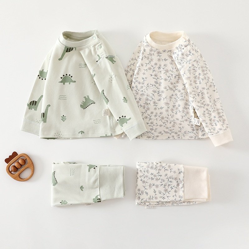 宝宝高腰套装春秋纯棉男睡衣女a类打底秋衣秋裤婴儿内衣套装保暖,淘宝优惠券,粉丝福利购,淘宝优惠卷