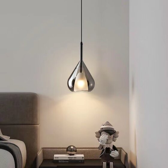 Italian minimalist free lifting bedroom bedside small chandelier