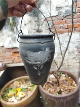 Folklore Collection Chopstick Cylinder Ceramic Chopstick Cage Old Antique Pottery Ancient Play Miscellaneous Bag Old Bag Genuine Decorative and TV props