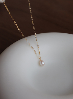 天然淡水珍珠锁骨链迷你珍珠项链
