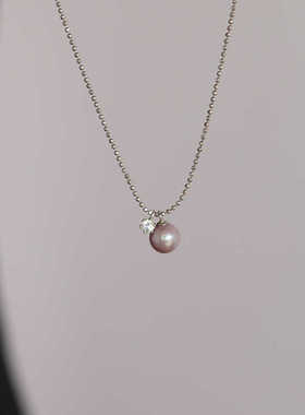 S925银天然淡水珍珠项链