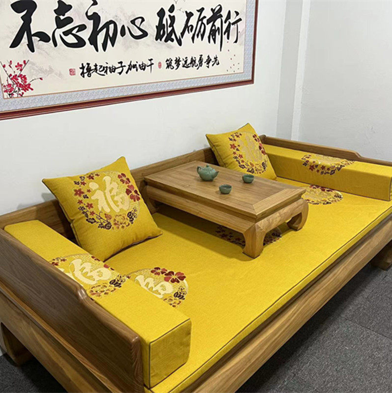 中式古典红木沙发垫罗汉床坐垫实木家具圈椅垫加厚海绵垫靠垫定做