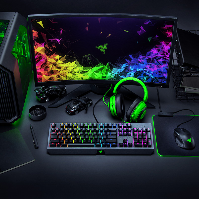 Razer雷蛇黑寡妇蜘蛛X竞技绿轴RGB小黄人款电竞游戏机械键盘宏CF-图2