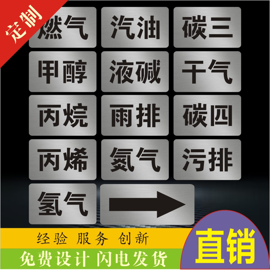 喷漆字模板字牌定做挖机出租空心字电话号码镂空刻字管道标识字模 - 图2