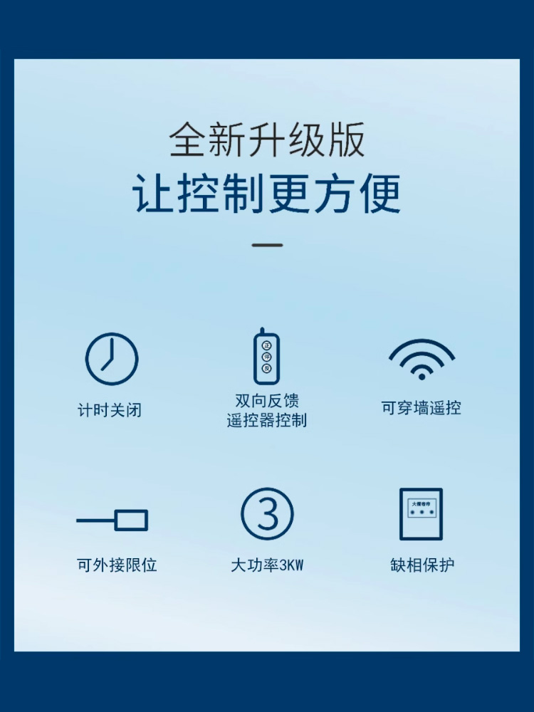 大棚卷帘机遥控器电动机正反转倒顺遥控开关 伸缩门喂料机控制器 - 图2