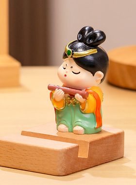 蕊杰可爱动物实木手机桌面支架