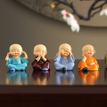 Zen Serie 4 small monk tea table swing pieces tea darling accessories Decorations Tea Table tea Desk Office Desktop Little Furnishing