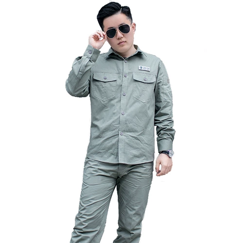 Летний тонкий хлопковый комплект для работы, провинция Хубэй