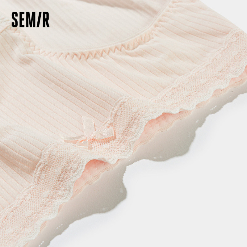 森马女无痕棉中腰裤衩可爱蕾丝短裤 森马内衣内裤