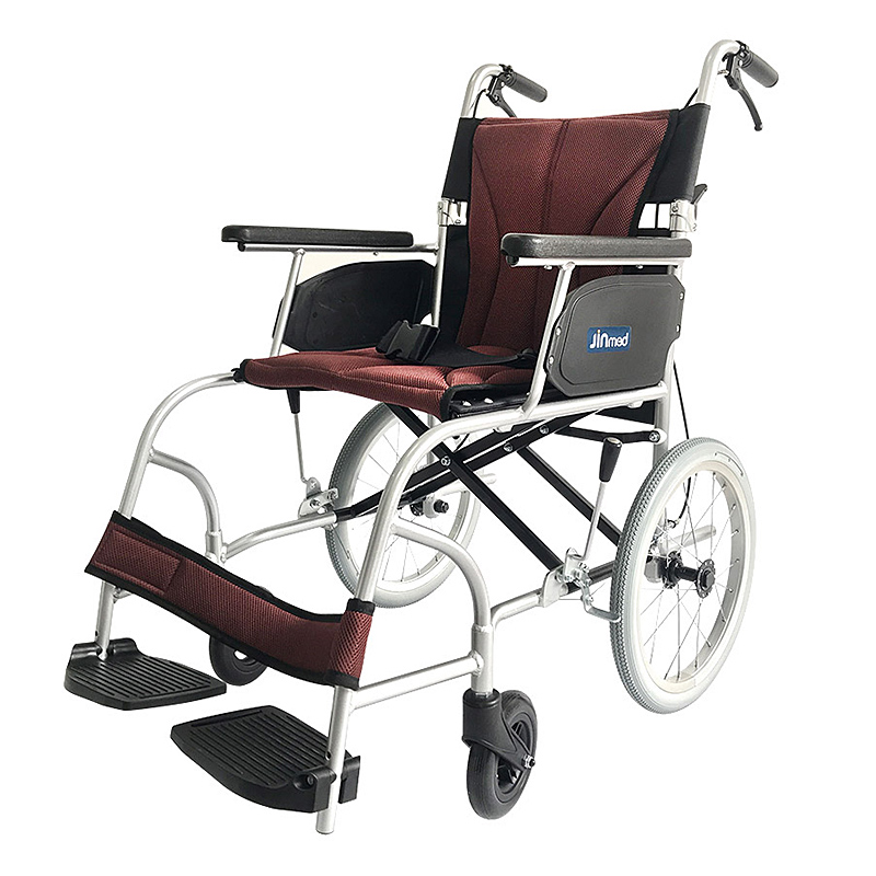 中进轮椅折叠轻便小航钛铝合金老年人超轻便携手推车老人专用代步 - 图3