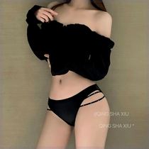 Ice Wire Cross Hollowed-out Sexy Glitter Low Waist Breathable Comfort Lady Triangle Briefs