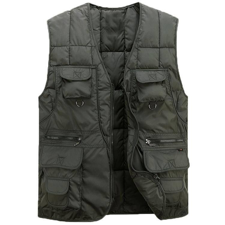 新款秋冬羽绒棉马甲男保暖加厚中老年多口袋坎肩内外穿爸爸背心男,淘宝优惠券,粉丝福利购,淘宝优惠卷