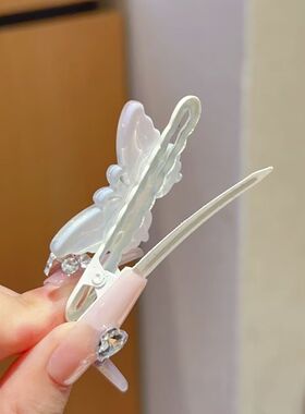2元包邮小商品超仙蝴蝶女童发夹洋气无痕小女孩一字夹精致ins风夹