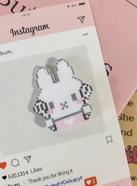 2元包邮小商品 趣味可爱白色耳机小兔发夹卡通甜美少女风鸭嘴夹