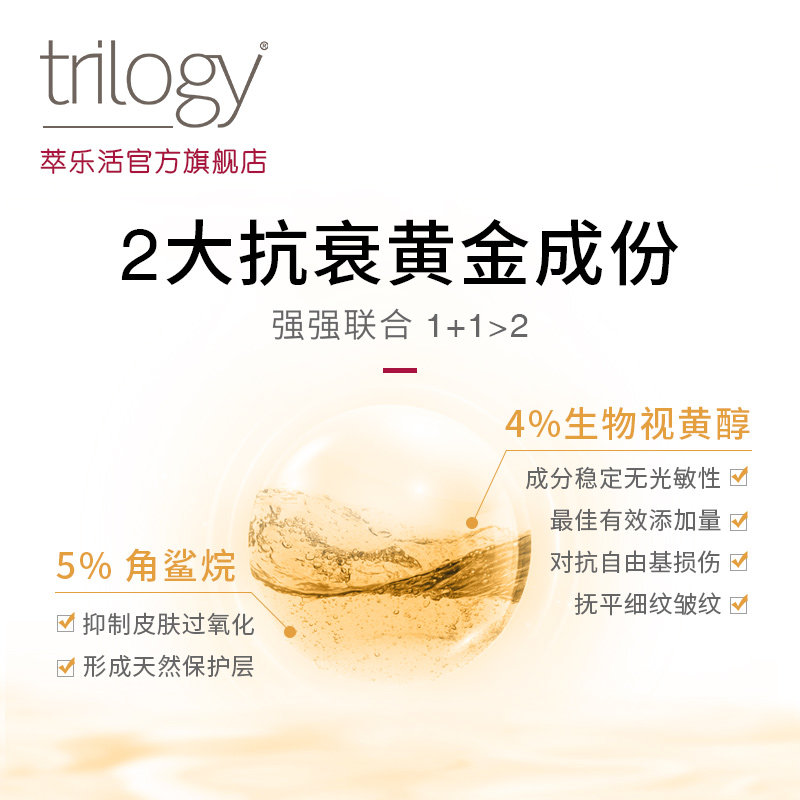 trilogy萃乐活视黄醇新生精华a醇 Trilogy海外液态精华