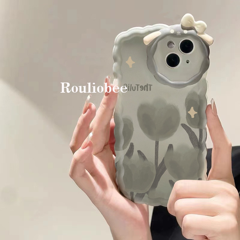 日韩ins油画郁金香 iphone14手机壳 龙龙数码配件手机保护套/壳