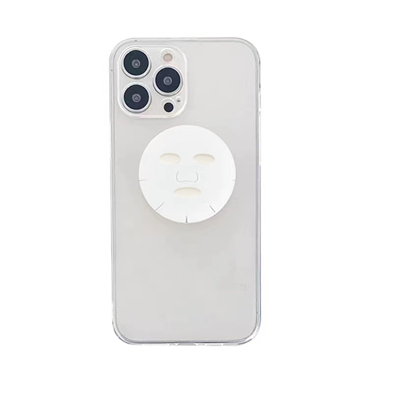 龙龙数码配件专营店搞怪简约面膜支架适用iphone13苹果12手机壳11透明xr/xs华为p40荣耀50套nova5/6/7/8se女款pro红小米oppovivo3