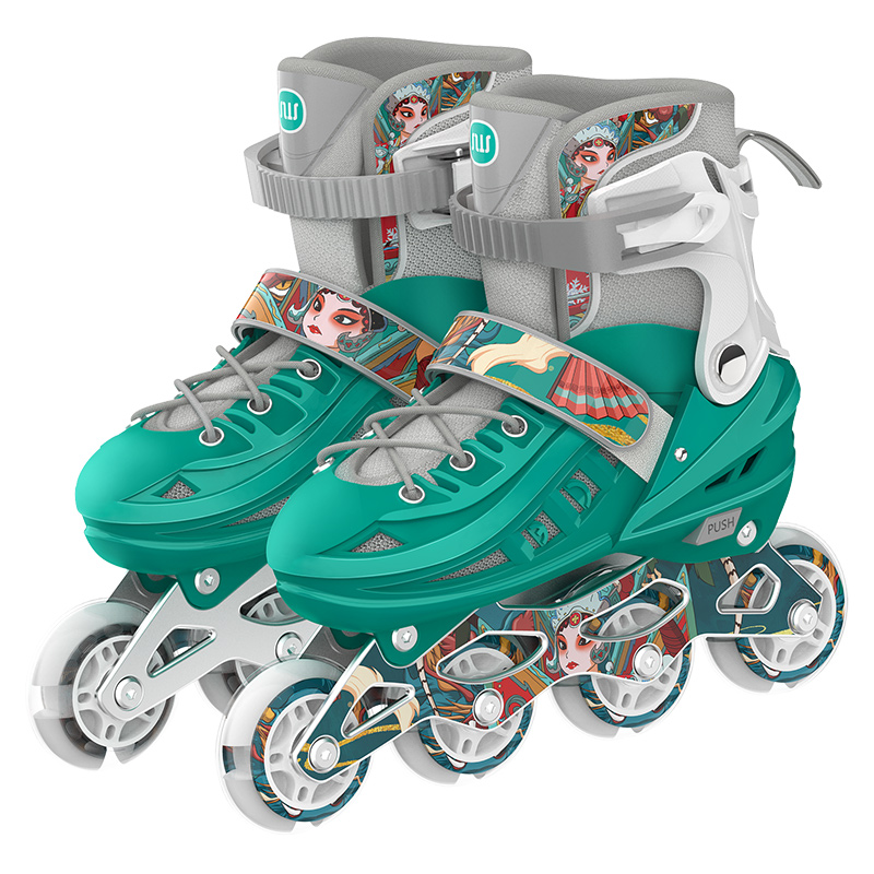斯威溜冰鞋儿童轮滑初学者女中大童男童专业可调旱冰全套装直排轮多图3