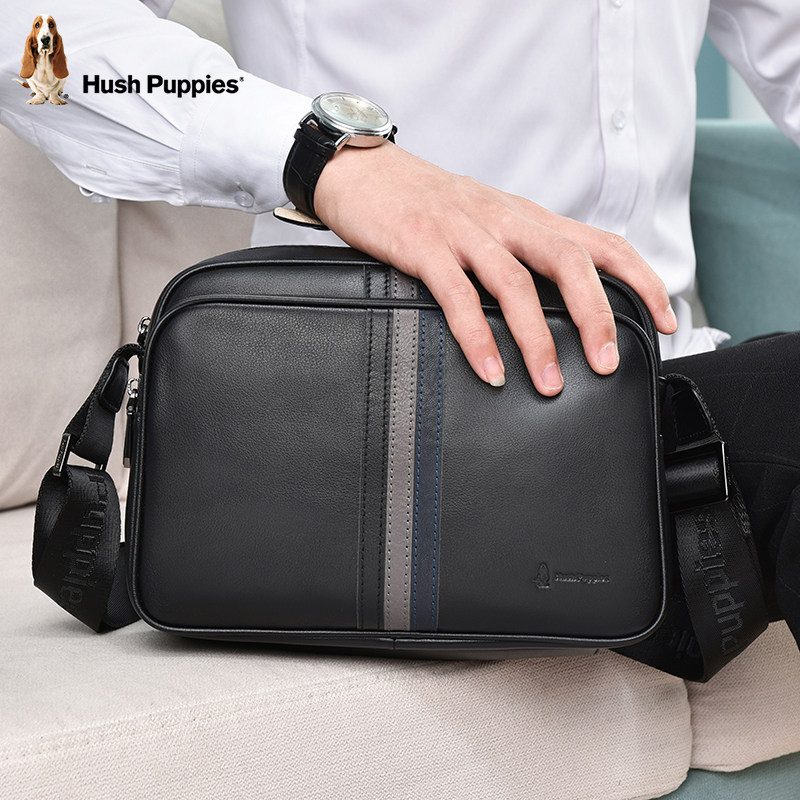 暇步士男士单肩包真皮潮流男士包包 暇步士若羽男士包袋