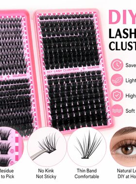 800PCS Lash Extension Kit DIY Clusters Eyelash Extension Kit