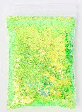 50G/Bag Holographic Mixed Hexagon Shape Chunky Nail Glitter