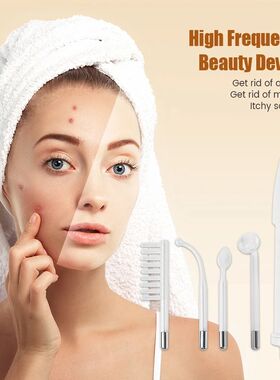 4pcs High Frequency Facial skin care wand device Acne Treatm