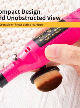 1/10Pcs Manicure Dust Clean Brush Finger Ring Duster Soft Ha