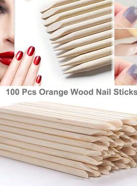 50/1000Pcs Set for Nail Different Orange Wood Sticks Cuticle
