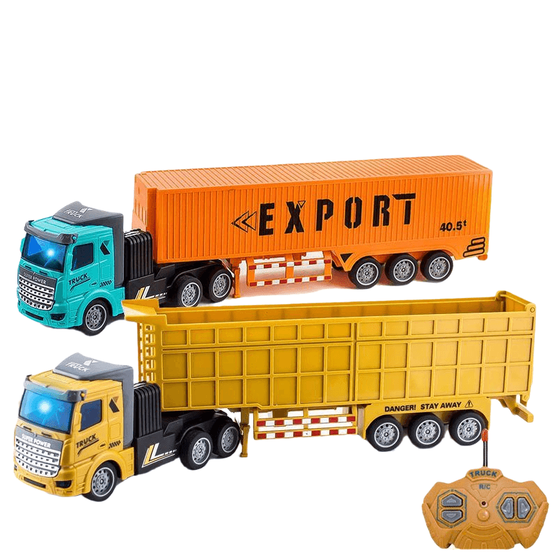 遥控工程自卸车集装箱货柜运输拖车重型油罐卡车儿童男孩电动玩具,淘宝优惠券,粉丝福利购,淘宝优惠卷